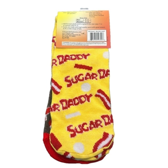 Sugar Daddy Crew Socks 2 Pack NWT | Funny Cozy Snack Lover Gift Socks 3/$20 - Picture 2 of 8